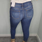 Kancan Mid Rise Leopard Patch Ankle Skinny