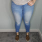 Kancan Gemma Mid Rise Distressed Ankle Skinny