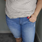 Kancan Mid Rise Distressed Hem Detail Bermuda Short