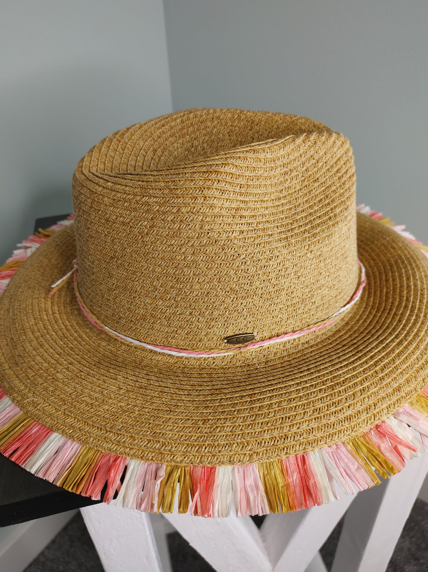 C.C Pink Braid Paper Hat