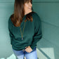 You're So Gorgeous Green Long Sleeve Top