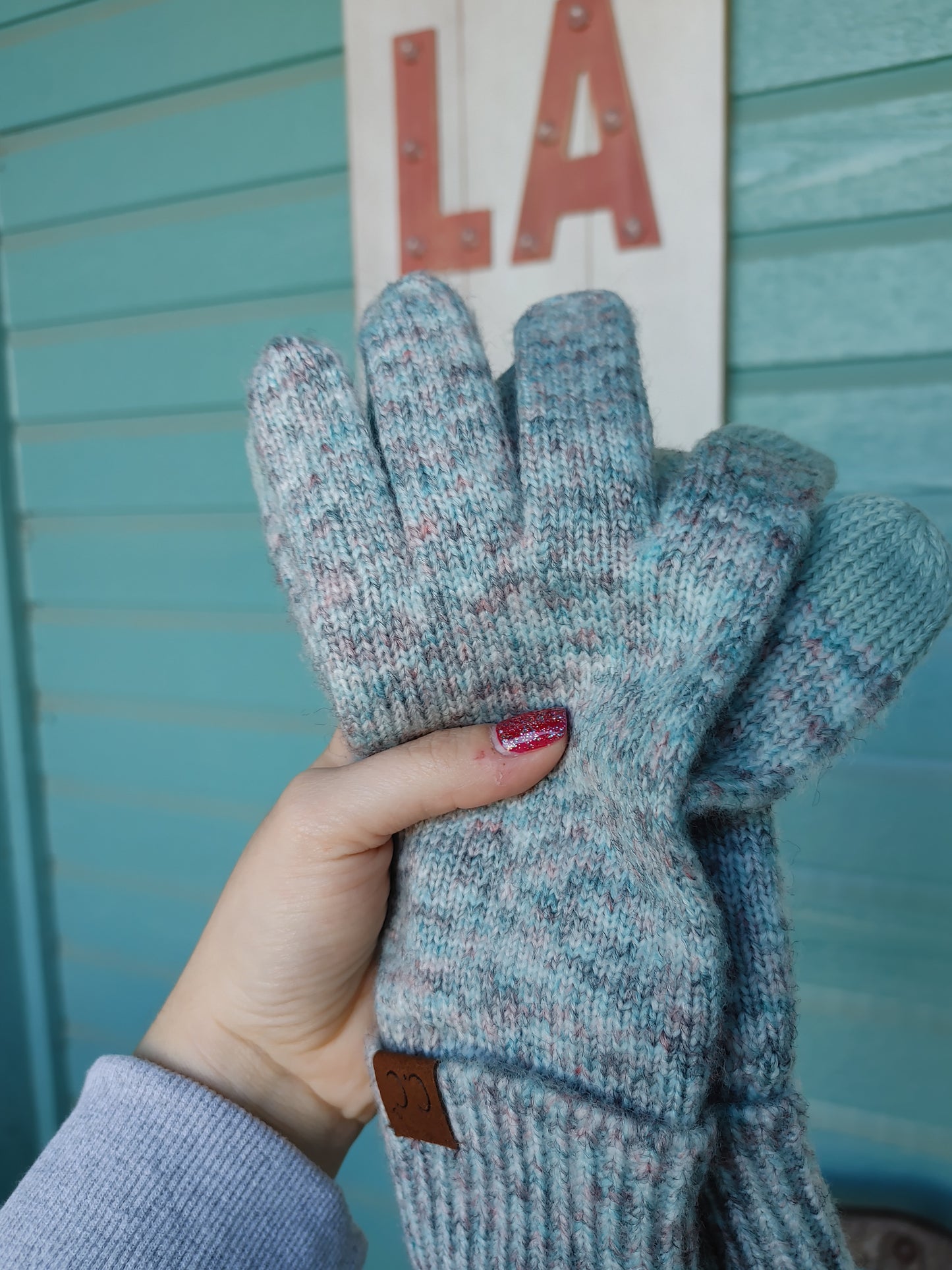 C.C. Aqua Infused Knit Gloves
