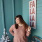 Rust Colored Heathered Knit Top