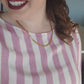 Lost In Your Soul Pink Striped Blouse