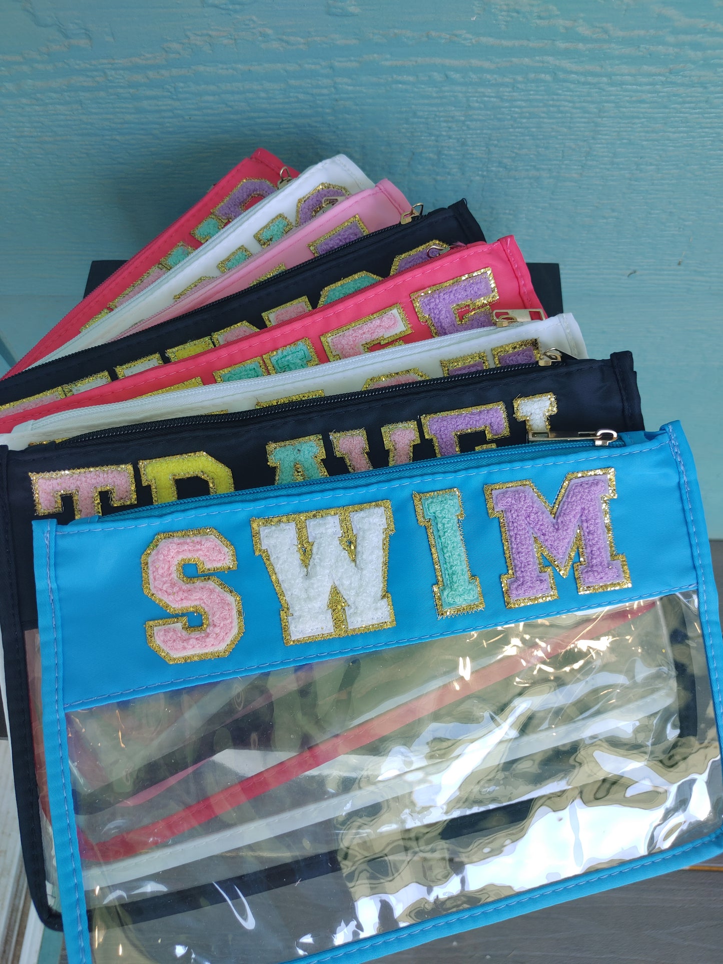 Clear Blue "Swim" Bag