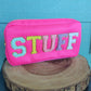 "Stuff" Neon Pink Bag
