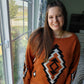 Orange Patterned Sweater
