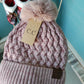 Mauve Woven C.C. Beanie