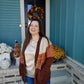 Pumpkin Cold Brew Multi-Color Cardigan