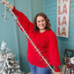 Christmas Queen Decorative Sleeve Sweater