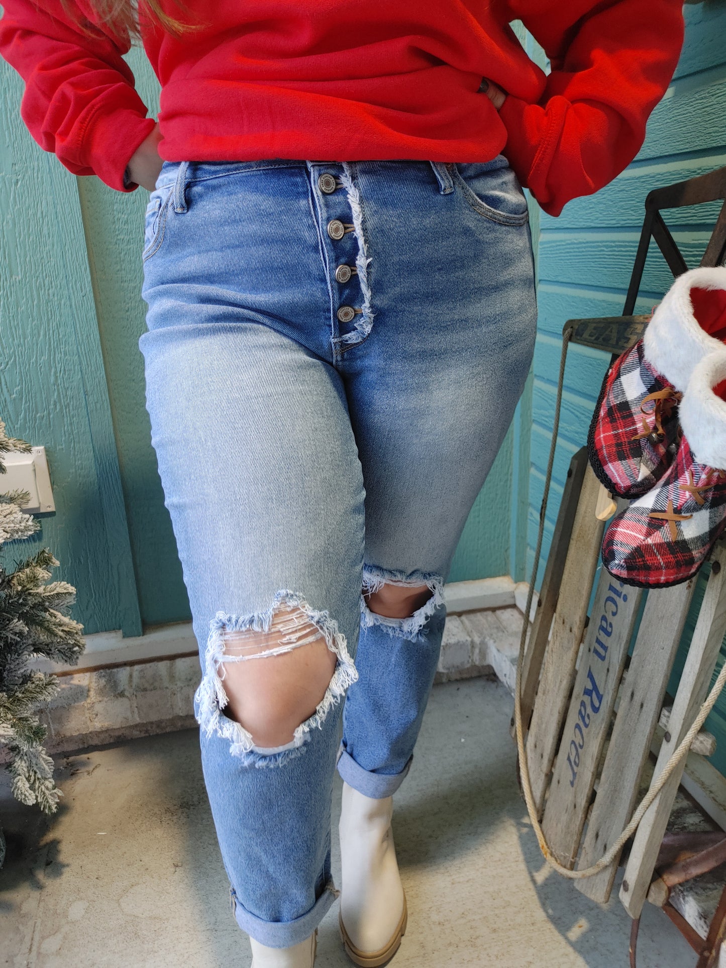 Kancan Tove Ultra High Rise Mom Jeans