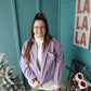 Violet Distressed Button Down Jacket