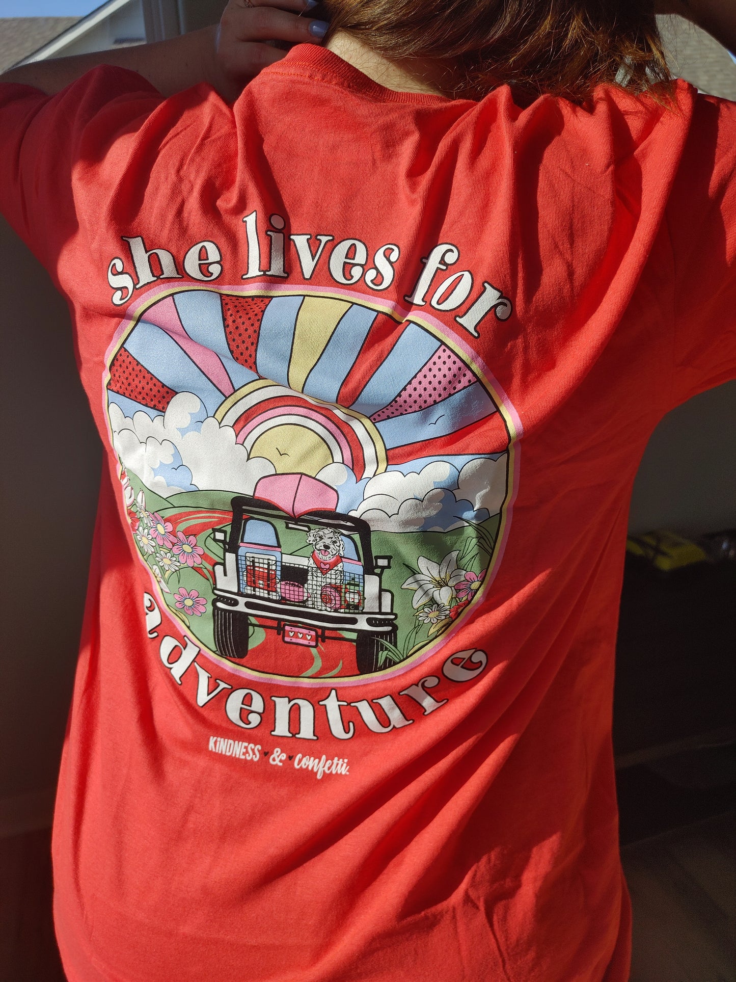 She Lives For Adventure Graphic T Shirt
