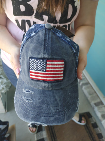 C.C. American Flag Hat