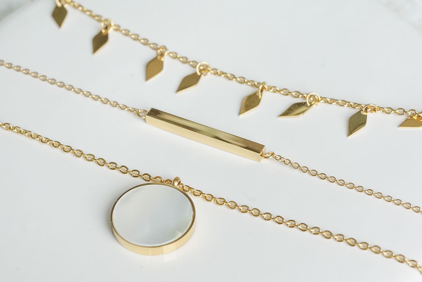 Kinsley Armelle Goddess Collection- Mother Of Pearl Necklace