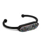 Kinsley Armelle Bangle Collection- Black Elara Cosmic Quartz Bracelet