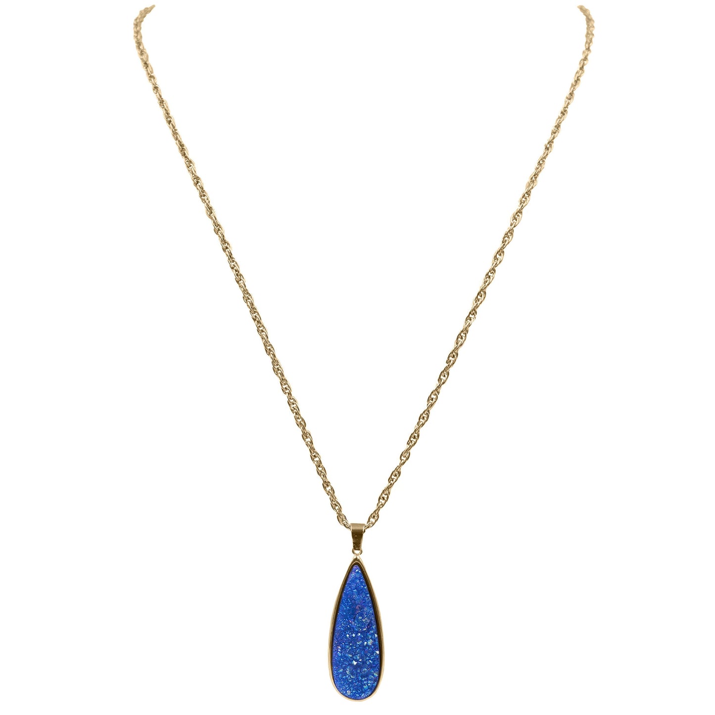 Kinsley Armelle- Denim Quartz Drop Necklace
