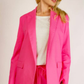 Hot Pink Linen Blazer