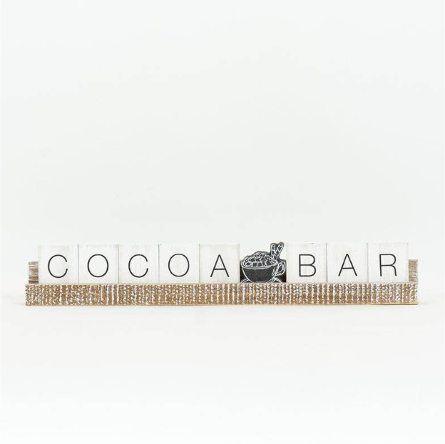 Cocoa Bar Scrabble Tile Sign