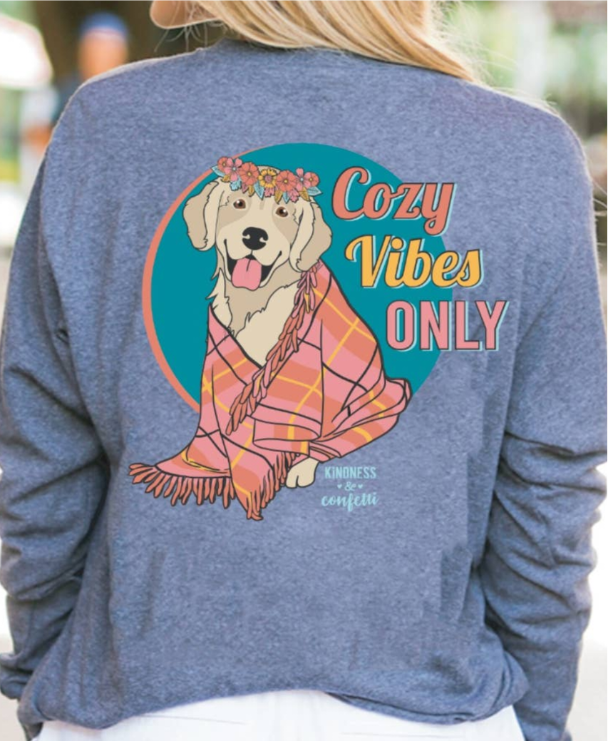 Cozy Vibes Only Graphic Long Sleeve