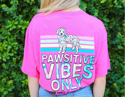 Pawsitive Vibes Only Graphic T Shirt