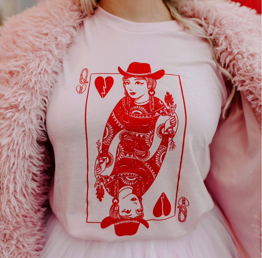 Queen of Hearts Graphic T Shirt
